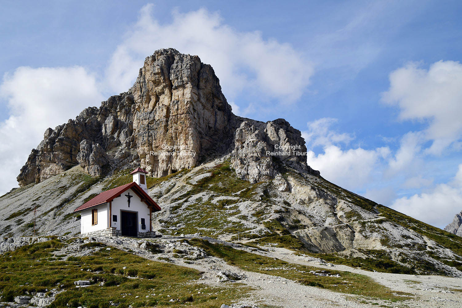 Chapel at the Antonio Locatelli refuge, South Tyrol, Dolomites, Italy