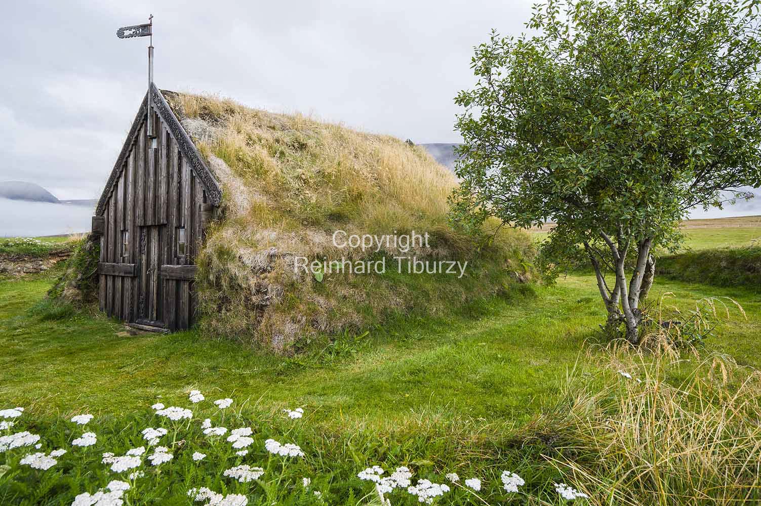 Historic turf church of Groef, Iceland